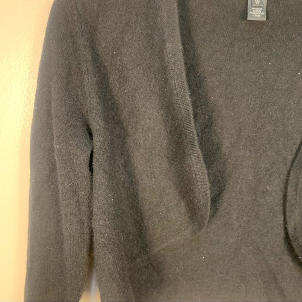 Saks Fifth Avenue Black Label 100% Cashmere Cropped Shrug Cardigan - Picture 3 of 9